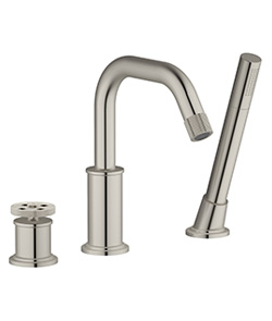(KJ826R002 Brushed Nickel PVD (2)) 3-hole bath/shower mixer deck-mounted