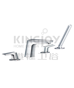 (KJ802R000) 4-hole bath/shower mixer deck-mounted