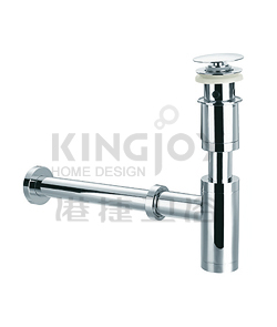(KJ9001120) Design siphon with push down pop-up waste with overflow