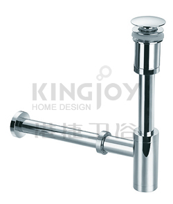 (KJ9001130) Design siphon with push down pop-up waste without overflow