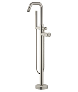 (KJ826M001 Brushed Nickel PVD (2)) Single lever bath/shower mixer floor-mounted