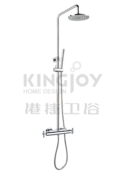 (KJ8218320) Thermostatic shower mixer with rain shower