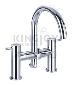 (KJ807M001) Two-handle deck bath/shower mixer