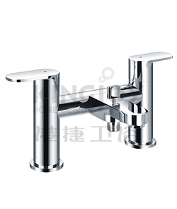 (KJ808M000) Two-handle deck bath/shower mixer