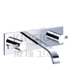 (KJ812Q000) Two-handle wall basin mixer