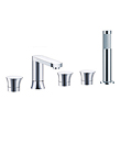 (KJ815S000) 5-hole bath/shower mixer deck-mounted