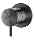 Built-in diverter handle for built-in shower mixer