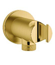 Shower holder with outlet