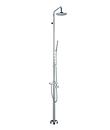 Thermostatic shower mixer with rain shower