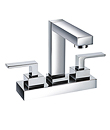 Two-handle basin mixer deck mounted