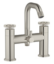 Two-handle bath/shower mixer deck-mounted