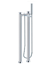 Two-handle bath/shower mixer floor-mounted