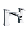 Two-handle deck bath mixer