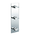 Two-handle wall shower mixer with diverter