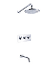Wall thermostatic concealed bath/shower mixer