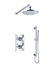 Wall thermostatic concealed shower mixer