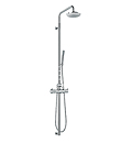 Wall thermostatic shower mixer