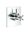 Wall thermostatic shower mixer with diverter